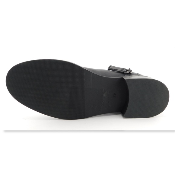 New AQUATALIA Black Leather Buckled Strap Weatherproof Bootie 7.5 - Picture 7 of 8